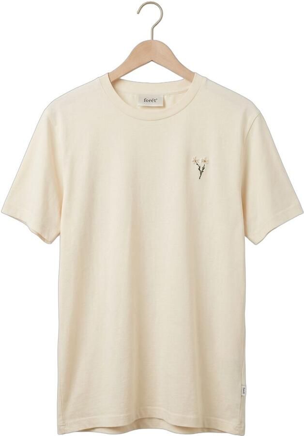 FORÉT Forét Heren Polo's & T-shirts Posy T-shirt Creme - Foto 4