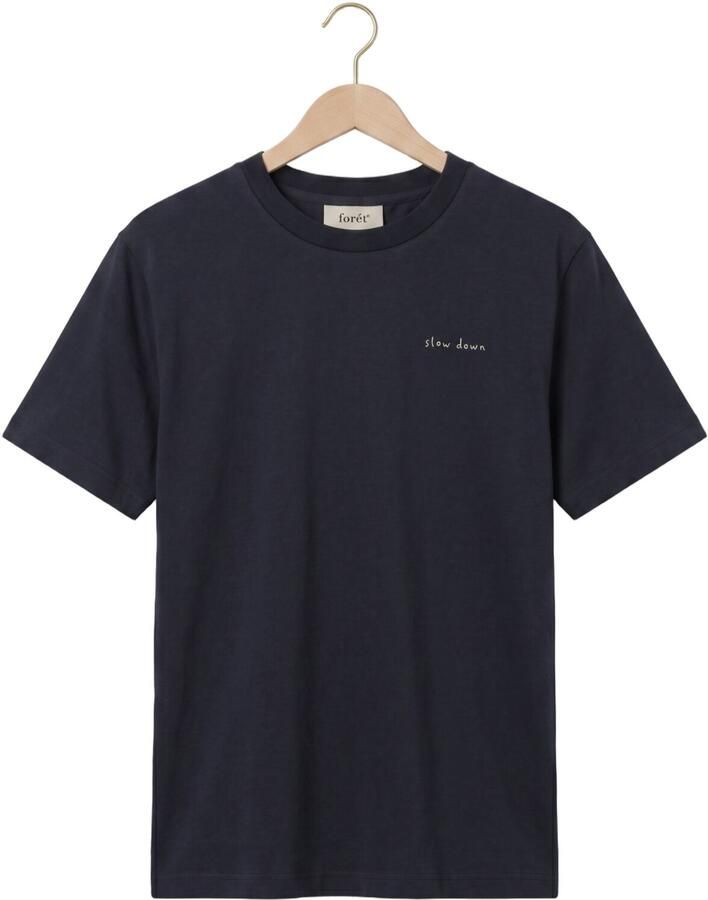 FORÉT Forét Heren Polo's & T-shirts Slow Down T-shirt Donkerblauw - Foto 2