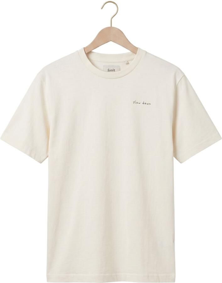 FORÉT Forét Heren Polo's & T-shirts Slow Down T-shirt Ecru - Foto 2