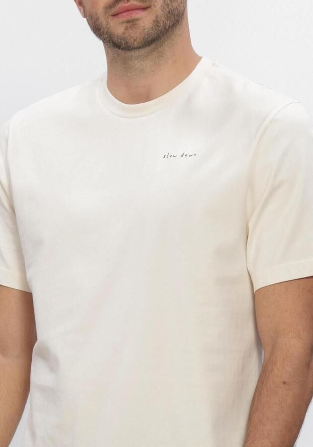 FORÉT Forét Heren Polo's & T-shirts Slow Down T-shirt Ecru - Foto 4