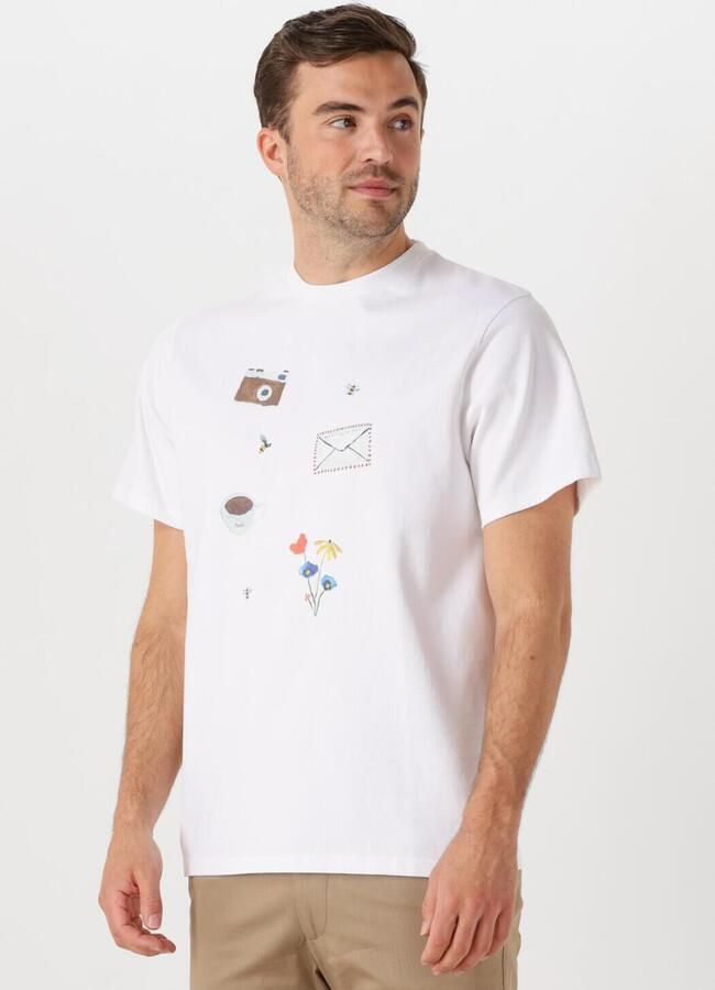 FORÉT Forét Heren Polo's & T-shirts Things T-shirt Wit - Foto 4