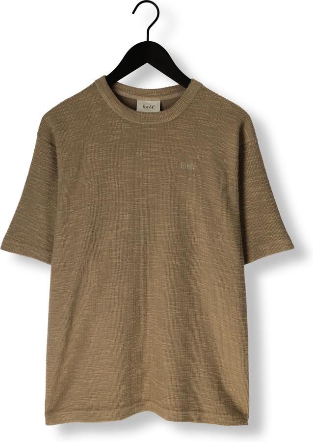 FORÉT Forét Heren Polo's & T-shirts Willow T-shirt Khaki - Foto 2