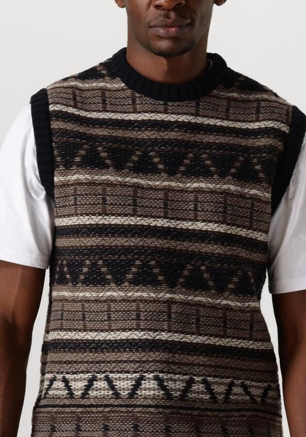 FORÉT Forét Heren Truien & Vesten Cone Jacquard Vest Donkerblauw - Foto 2