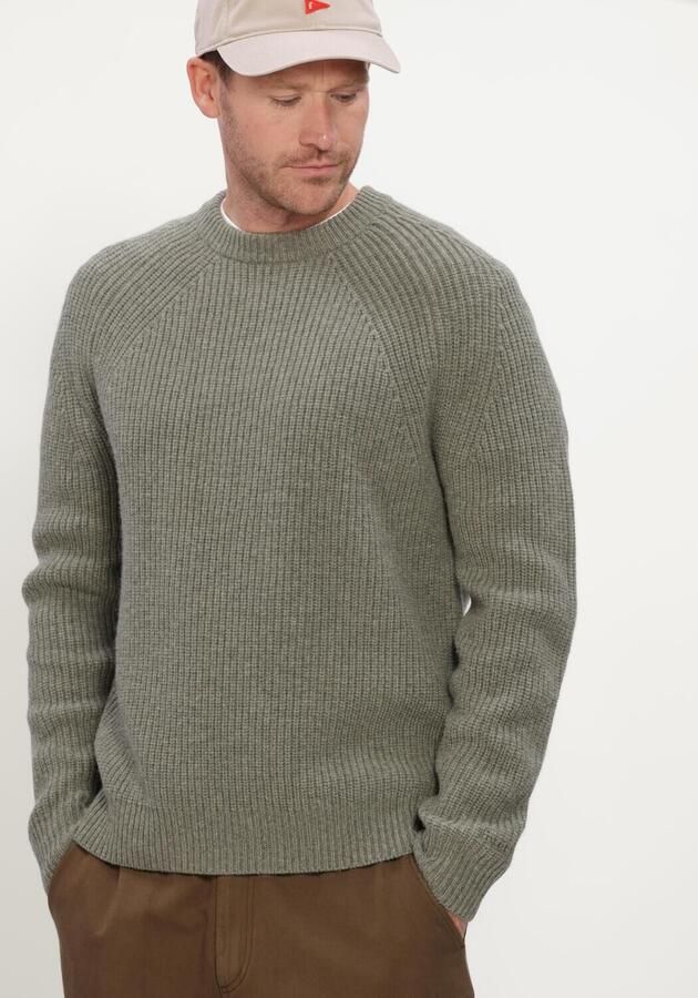 FORÉT Forét Heren Truien & Vesten Delta Wool Rib Knit Groen - Foto 4