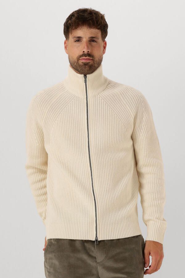 FORÉT Forét Heren Truien & Vesten Delta Wool Zip Knit Ecru - Foto 4