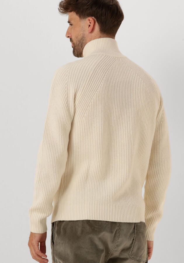 FORÉT Forét Heren Truien & Vesten Delta Wool Zip Knit Ecru