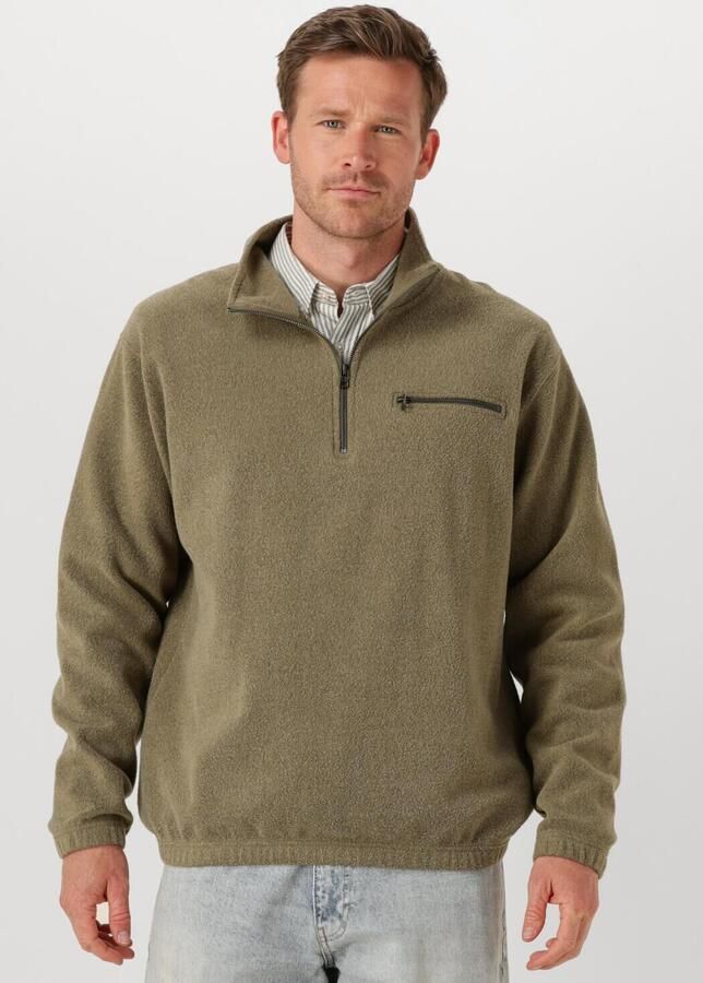 FORÉT Forét Heren Truien & Vesten Elm Half Zip Sweatshirt Olijf - Foto 4