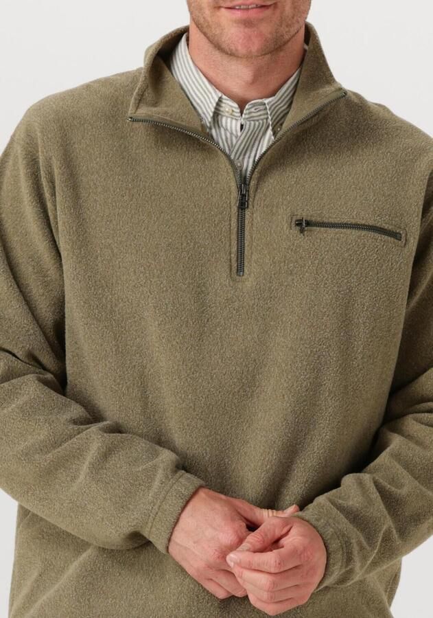 FORÉT Forét Heren Truien & Vesten Elm Half Zip Sweatshirt Olijf