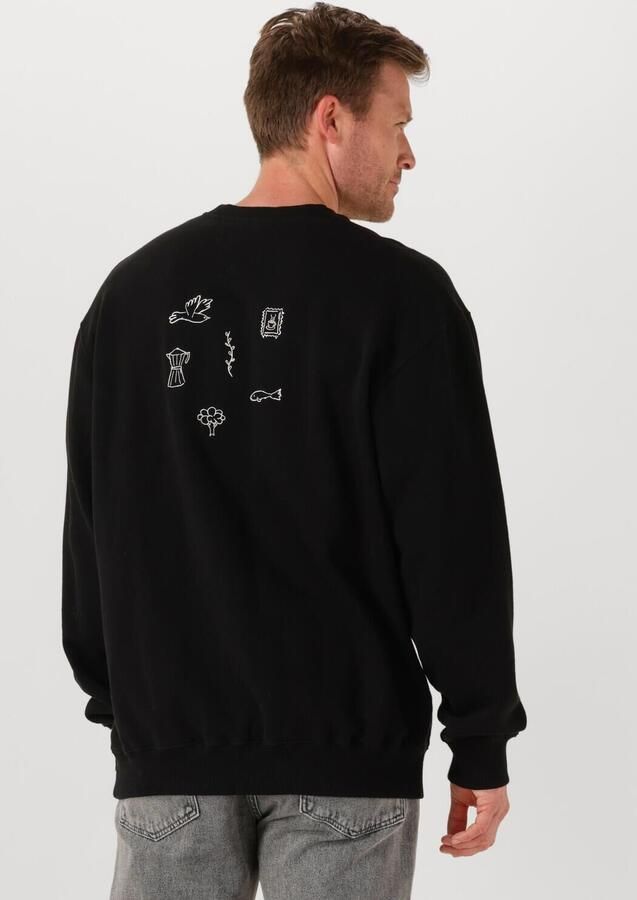 FORÉT Forét Heren Truien & Vesten Fin Sweatshirt Zwart - Foto 4