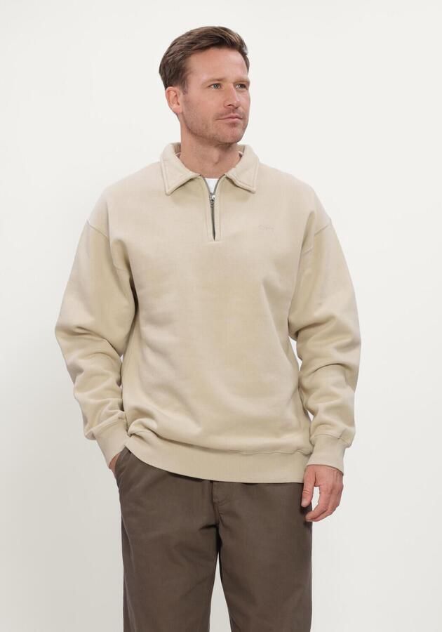 FORÉT Forét Heren Truien & Vesten Hook Half Zip Beige