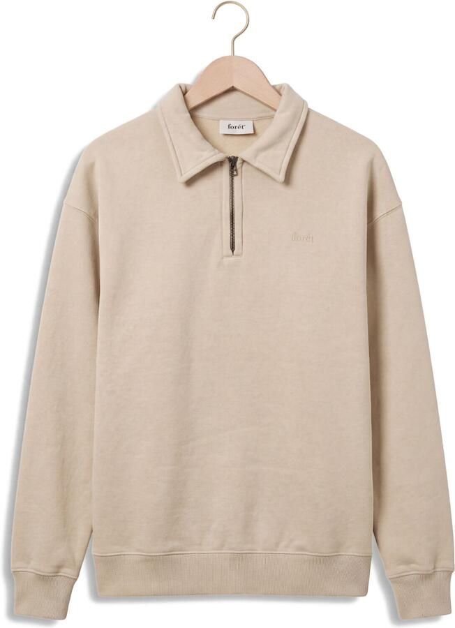 FORÉT Forét Heren Truien & Vesten Hook Half Zip Beige - Foto 2