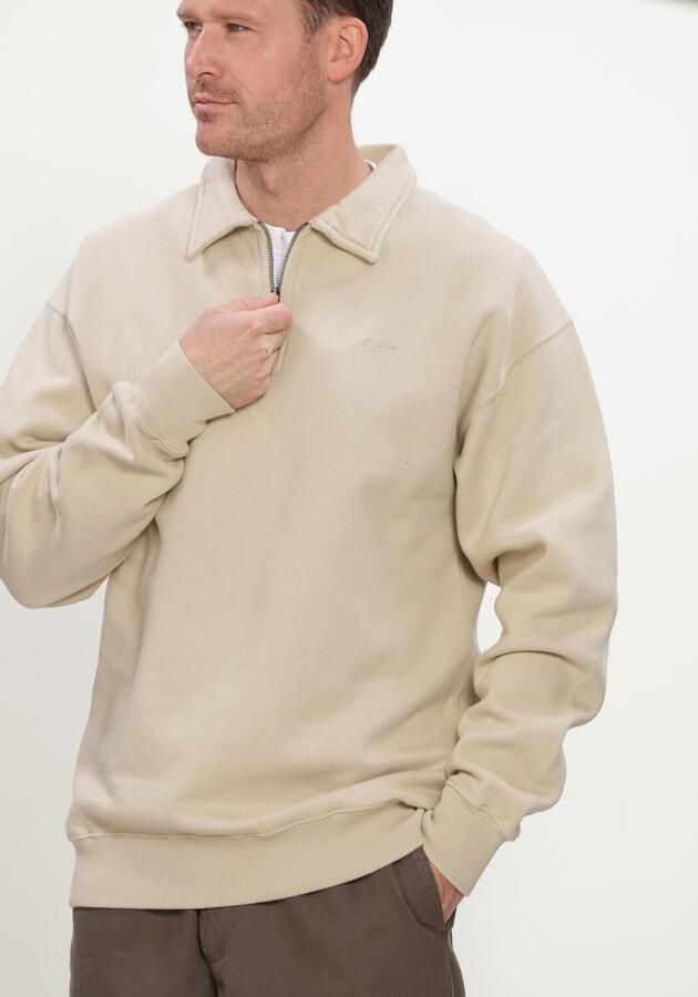 FORÉT Forét Heren Truien & Vesten Hook Half Zip Beige - Foto 4