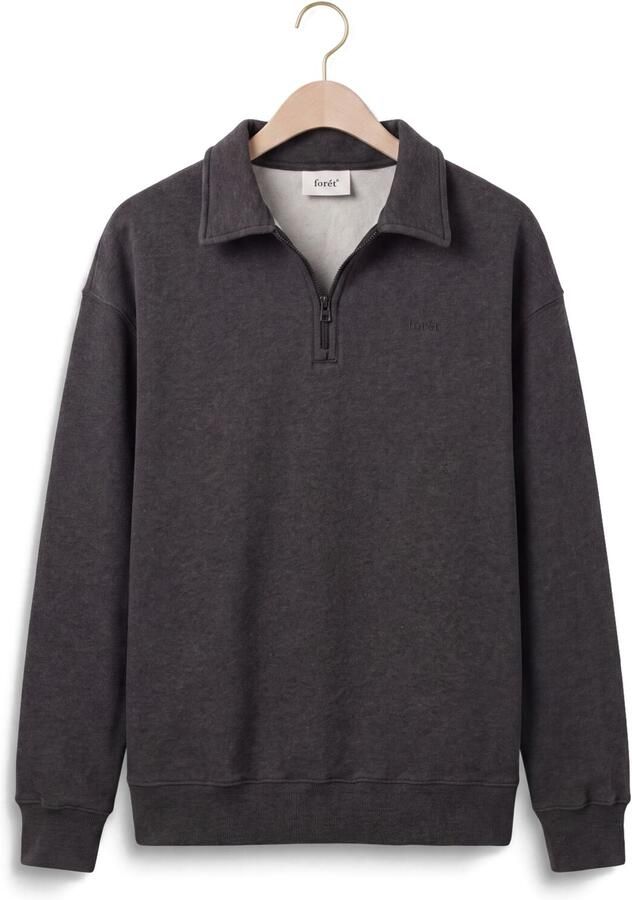 FORÉT Forét Heren Truien & Vesten Hook Half Zip Donkergrijs - Foto 2