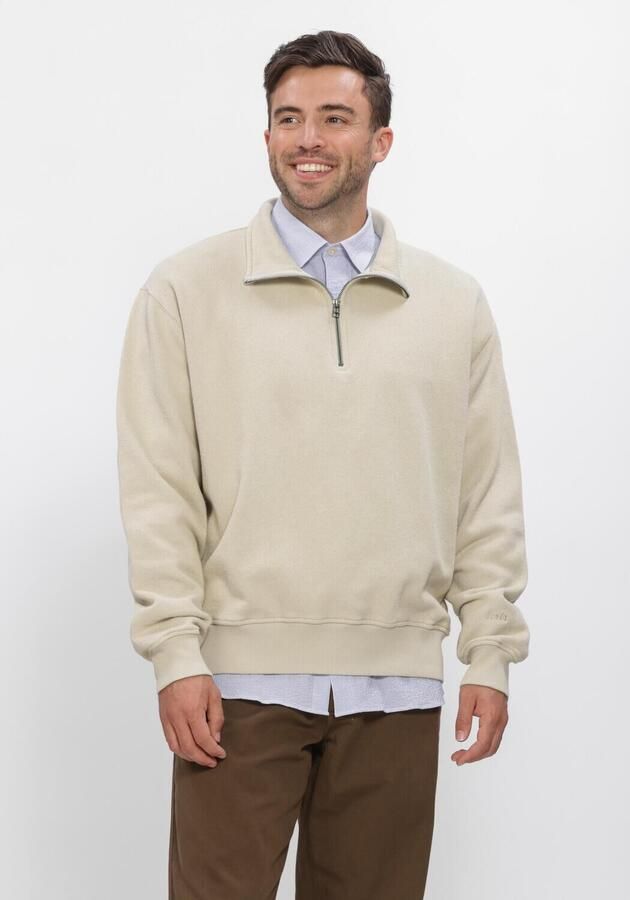 FORÉT Forét Heren Truien & Vesten Rain Halfzip Sweatshirt Zand