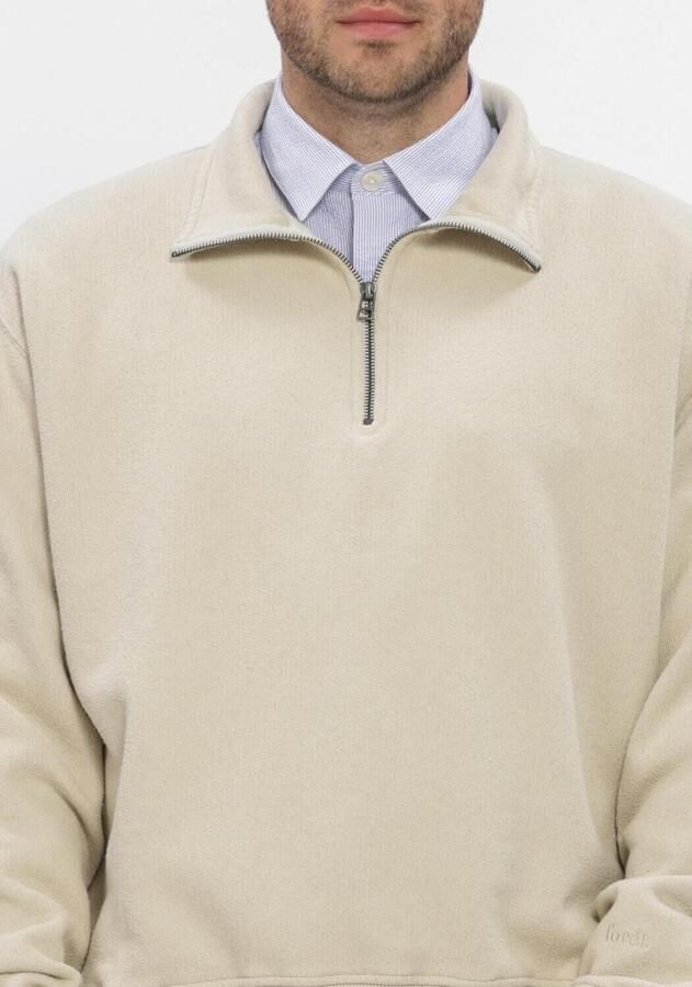 FORÉT Forét Heren Truien & Vesten Rain Halfzip Sweatshirt Zand - Foto 3