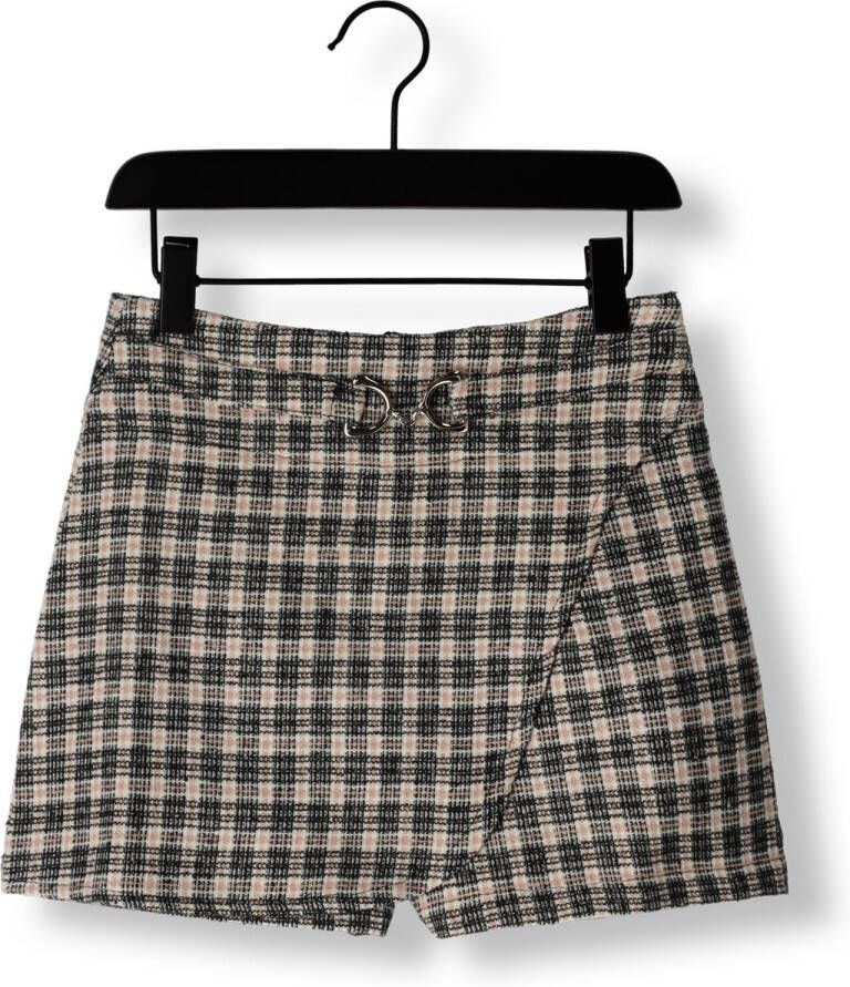 Frankie&Liberty geruite skort Kim grijs roze Rok Meisjes Polyester Ruit 152