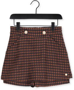Frankie&Liberty skort Francis met pied-de-poule zwart bruin
