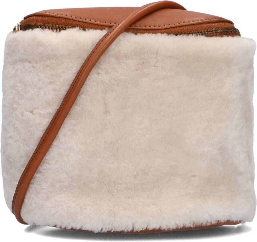 Fred de la Bretoniere Beige Furry Schoudertas Marianneke Beige Dames