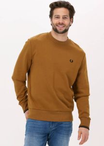 Fred Perry Camel Sweater Crew Neck Sweatshirt