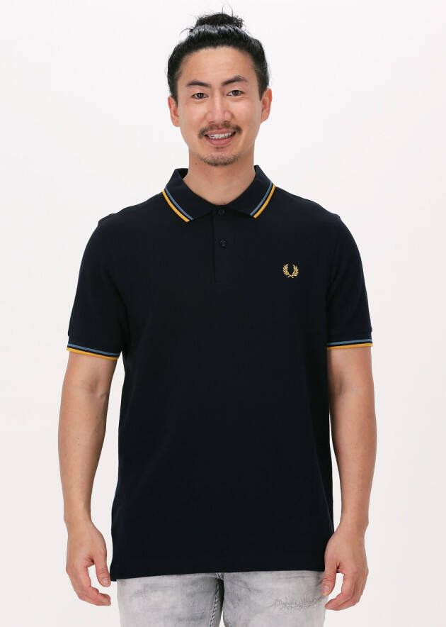 Fred Perry Donkerblauwe Polo's Twin Tipped Shirt