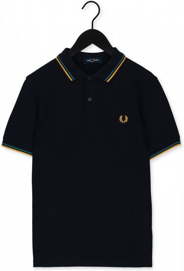 Fred Perry Donkerblauwe Polo's Twin Tipped Shirt