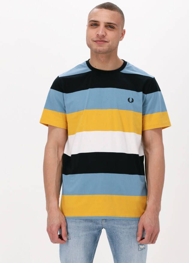Fred Perry Donkerblauwe T-shirt Bold Stripe T-shirt