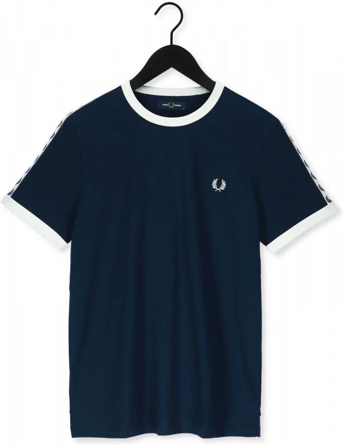 Fred Perry Donkerblauwe T shirt Taped Ringer T shirt