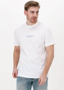 Fred Perry Gebroken Wit T-shirt Embroidered T-shirt
