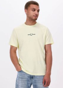 Fred Perry Gele T shirt Embroidered T shirt