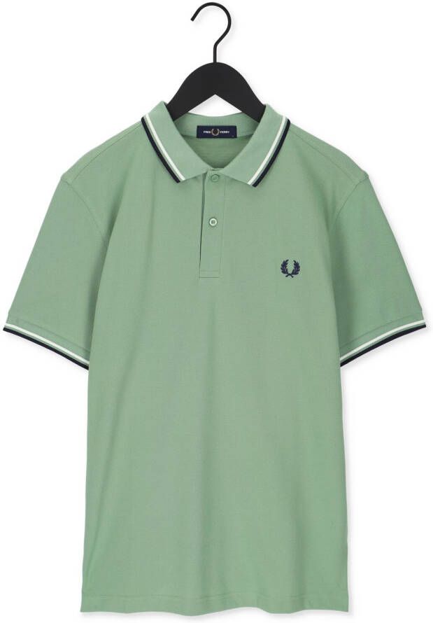 Fred Perry Groene Polo Twin Tipped Shirt