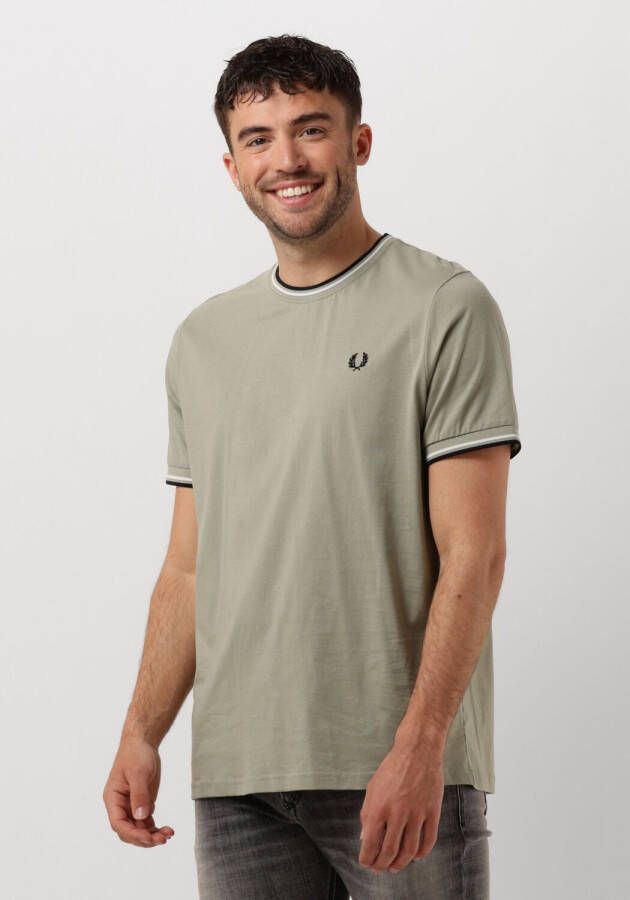 FRED PERRY Heren Polo's & T-shirts Twin Tipped T-shirt Groen