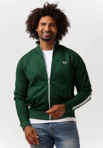 Fred Perry Groene Vest Taped Track Jacket