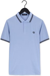 Fred Perry Twinting Polo Shirt Sky P43 Blauw Heren