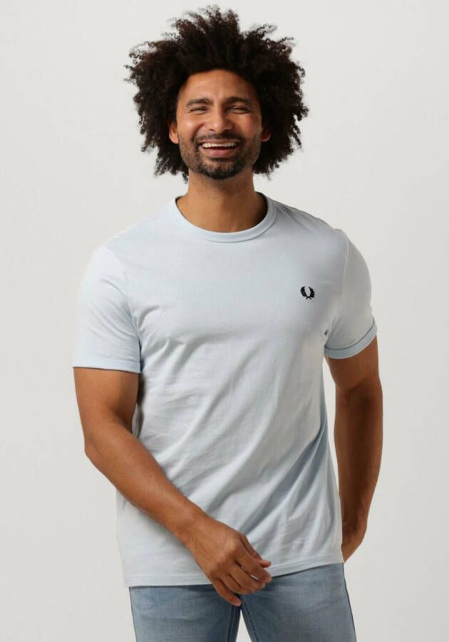 FRED PERRY Heren Polo's & T-shirts Ringer T-shirt Lichtblauw