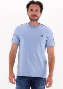 Fred Perry Lichtblauwe T-shirt Taped Ringer T-shirt