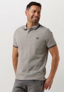 Fred Perry Lichtgrijze Polo Twin Tipped Shirt