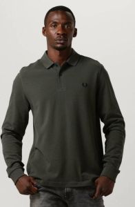 Fred Perry Olijf Polo Long Sleeve Plain Shirt