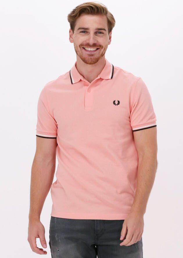 Fred Perry polo normale fit roze effen katoen