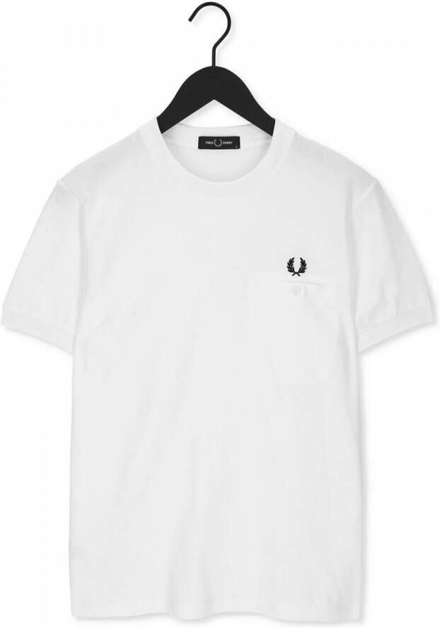 Fred Perry Elegante Katoenen T-shirt met Laurel Logo White Heren