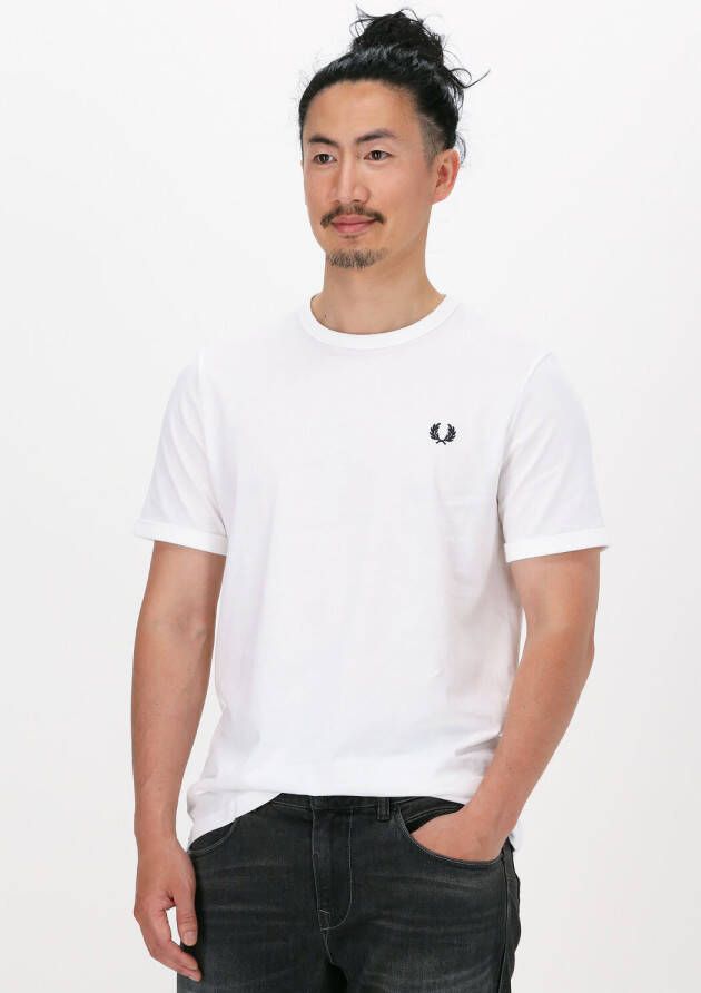 FRED PERRY Heren Polo's & T-shirts Ringer T-shirt Wit