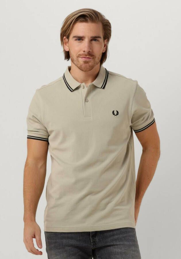Fred Perry Heren Twin Tipped Polo Shirt Beige Heren