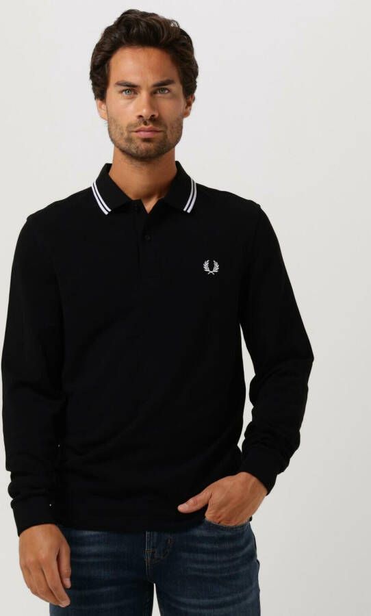 Fred Perry Slim Fit Twin Tipped Polo in Navy Snow White Mar Grass Blue Heren