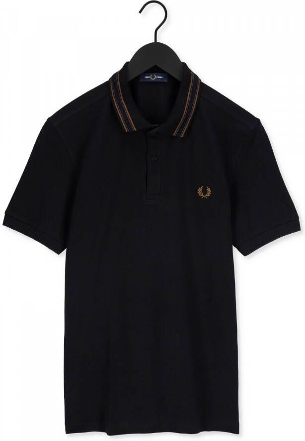 Fred Perry Medal Stripe Pole Shirt Black Heren