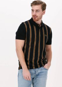 Fred Perry Zwarte Polo Textured Stripe Polo Shirt