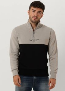 Fred Perry Zwarte Sweater Embroidered Half Zip Sweat