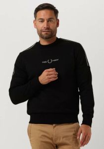 Fred Perry Zwarte Sweater Tape Sleeve Sweatshirt