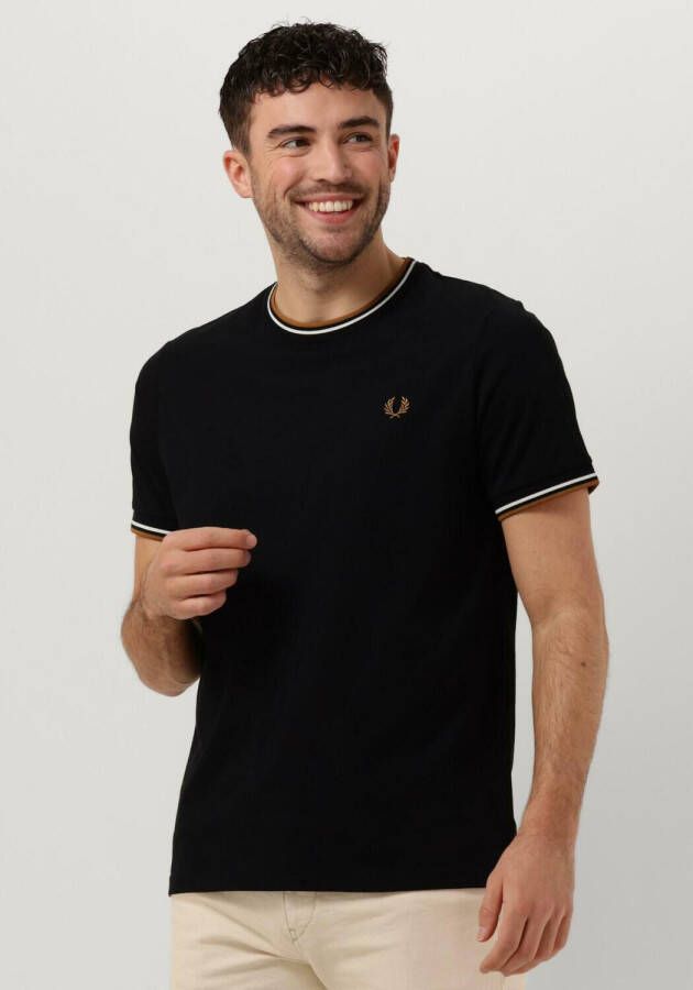 FRED PERRY Heren Polo's & T-shirts Twin Tipped T-shirt Zwart
