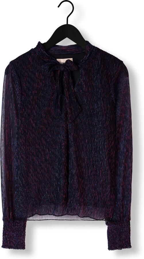 Freebird Metallic Blauwe Blouse met Roze Streep Blue Dames - Foto 3
