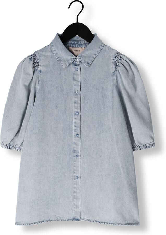 FREEBIRD Dames Blouses Britte Ss Lichtblauw