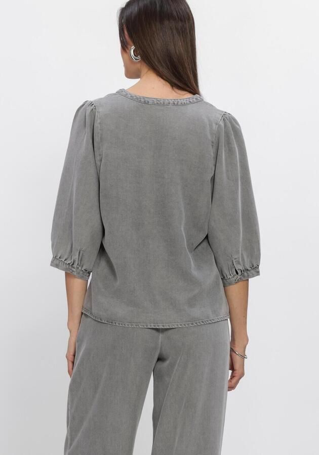 FREEBIRD Dames Blouses Dnm-tencell-black-26-1 Grijs - Foto 3